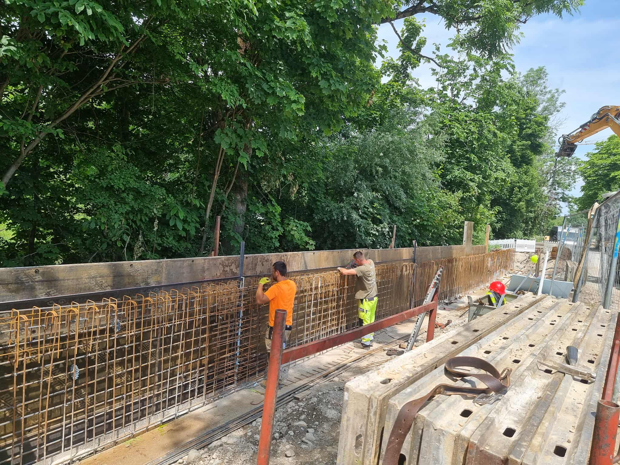 Výstavba oporného múra - Nemecko, 2025