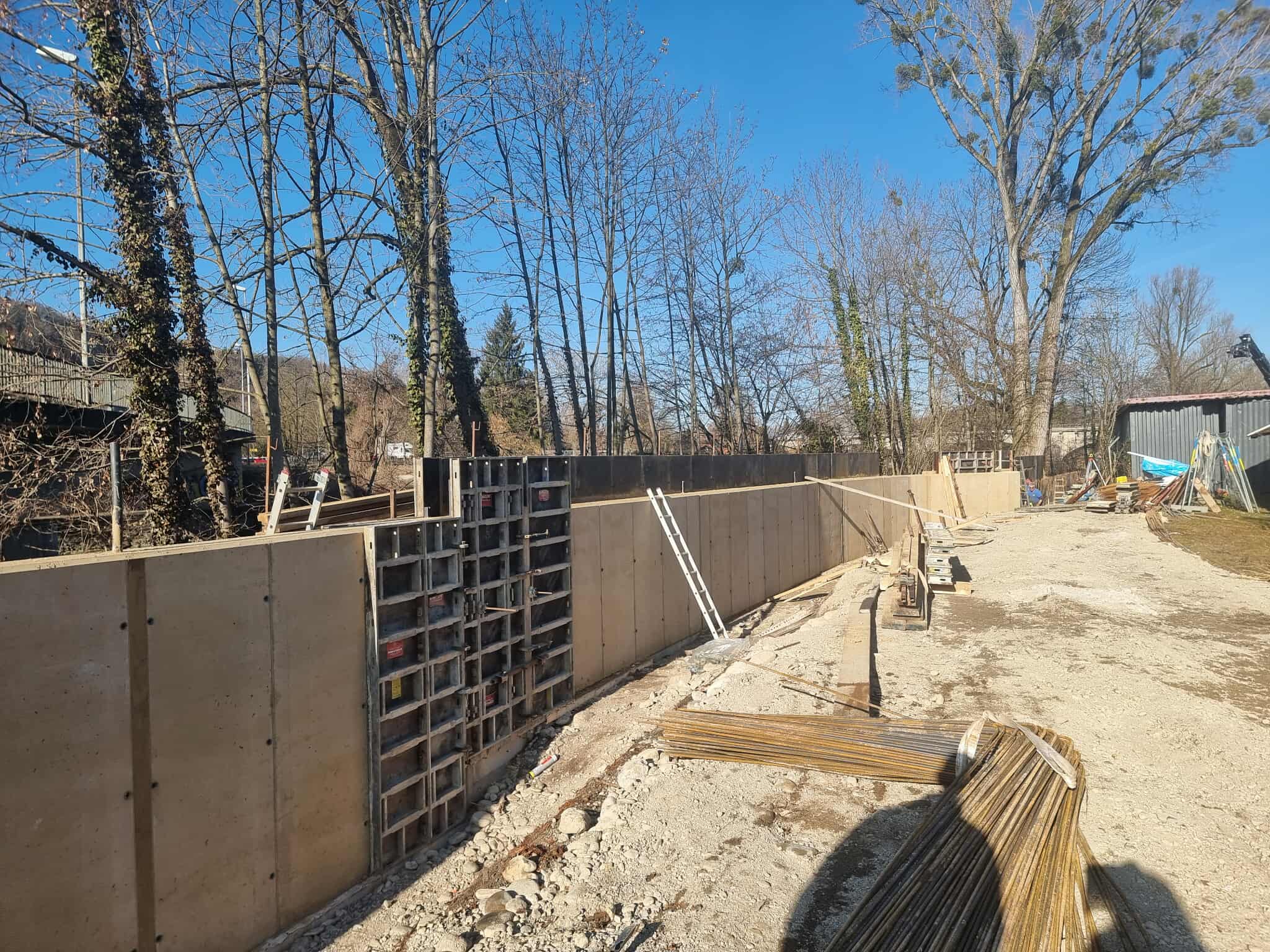 Výstavba oporného múra - Nemecko, 2025