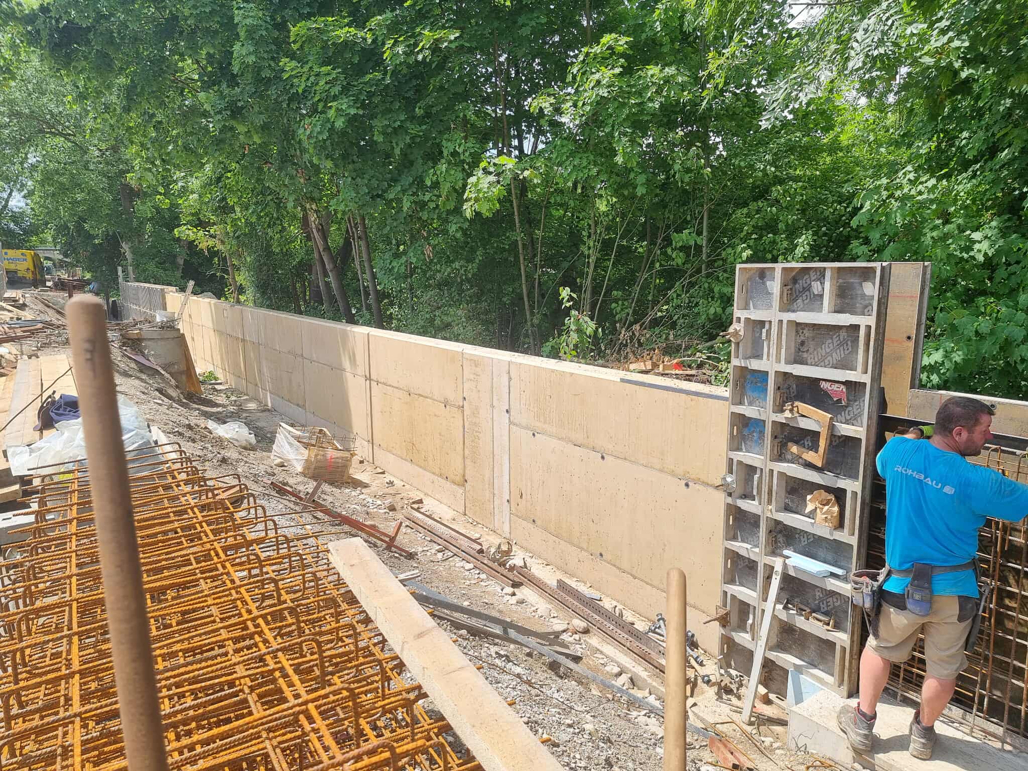 Výstavba oporného múra - Nemecko, 2025